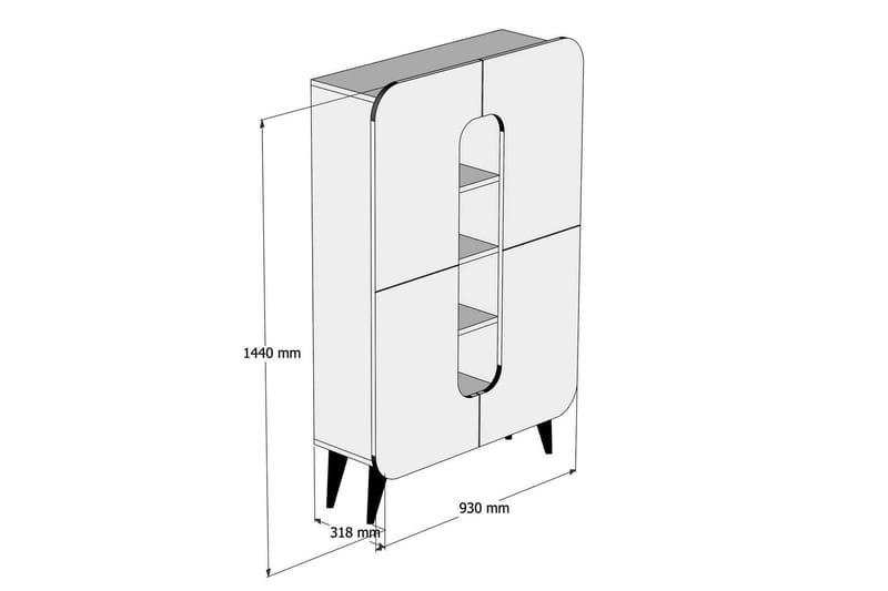 Förvaringsskåp Amtorp 108 cm - Brun - Förvaring - Skåp - Förvaringsskåp