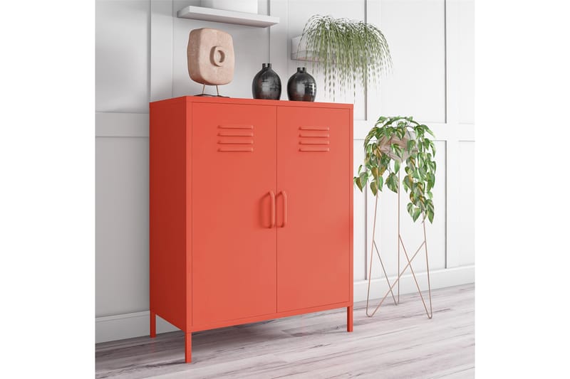 Förvaringsskåp Cache 80x40 cm 2 Dörrar Orange - Novogratz - Förvaring - Skåp - Förvaringsskåp