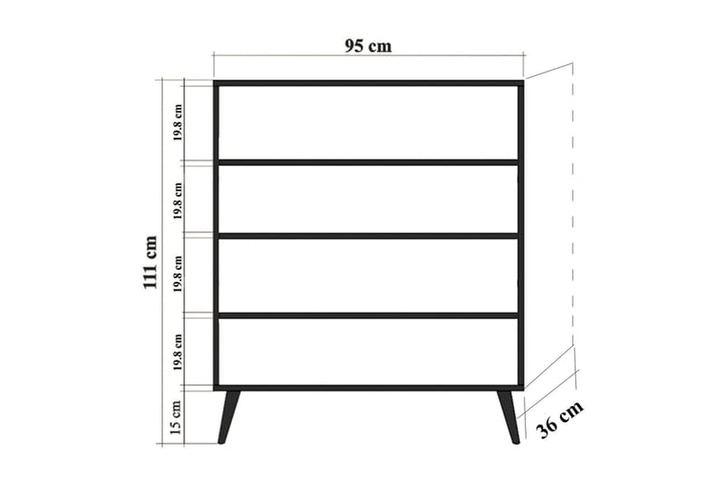 Förvaringsskåp Gillberga 111 cm - Brun - Förvaring - Skåp - Förvaringsskåp