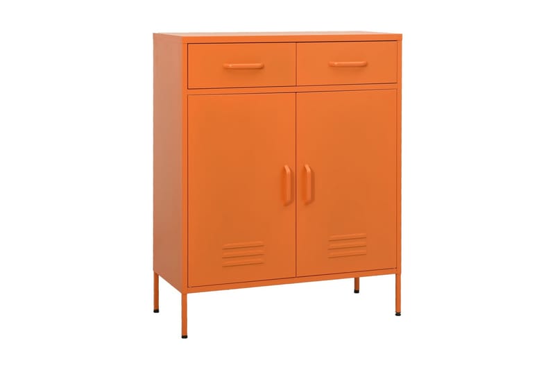 Förvaringsskåp orange 80x35x101,5 cm stål - Orange - Förvaring - Skåp - Förvaringsskåp