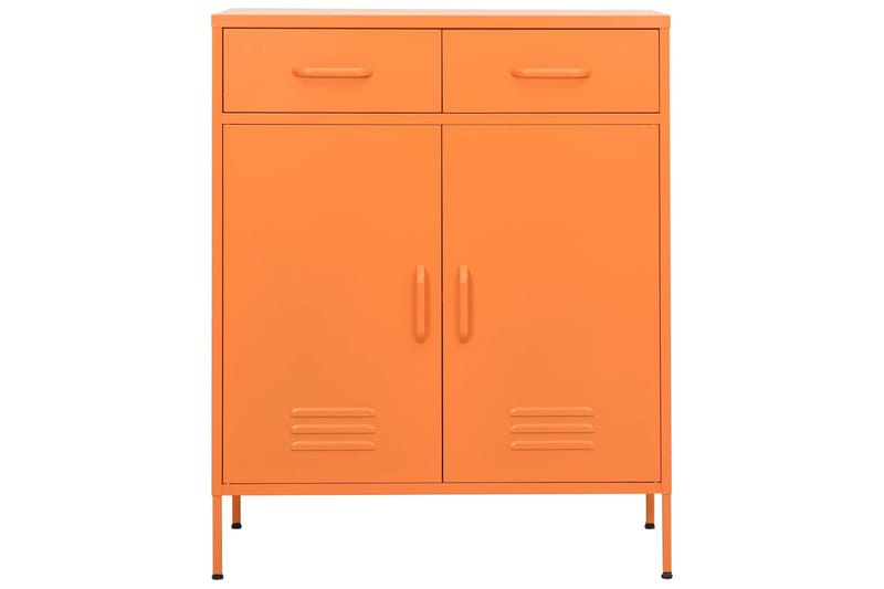 Förvaringsskåp orange 80x35x101,5 cm stål - Orange - Förvaring - Skåp - Förvaringsskåp