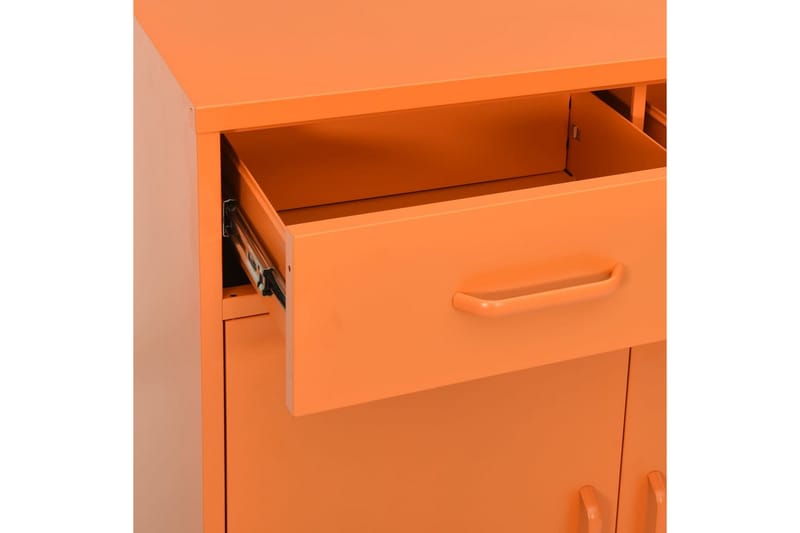 Förvaringsskåp orange 80x35x101,5 cm stål - Orange - Förvaring - Skåp - Förvaringsskåp