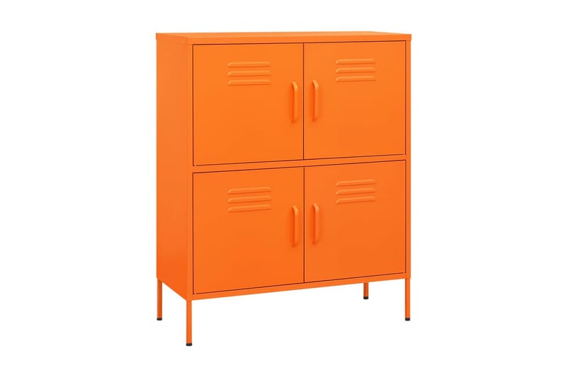 Förvaringsskåp orange 80x35x101,5 cm stål - Orange - Förvaring - Skåp - Förvaringsskåp