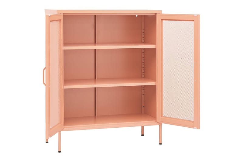 Förvaringsskåp rosa 80x35x101,5 cm stål - Rosa - Förvaring - Skåp - Förvaringsskåp