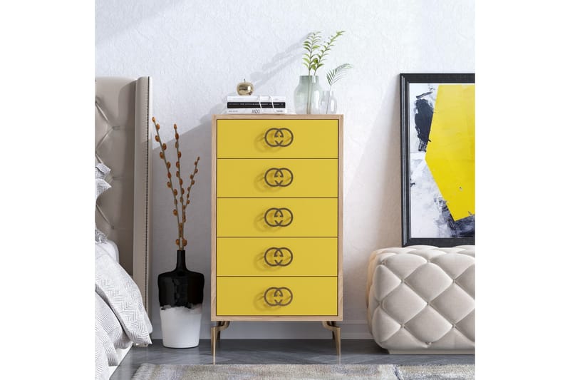 Highboard 40x50 cm - Guld/Natur/Gul - Förvaring - Skåp - Förvaringsskåp