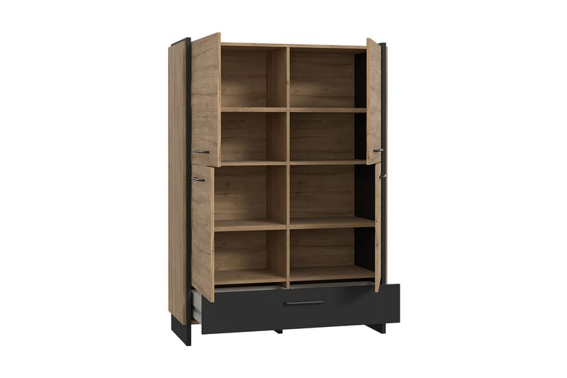 Highboard Chepelare 42x108 cm - Brun/Svart - Förvaring - Skåp - Förvaringsskåp