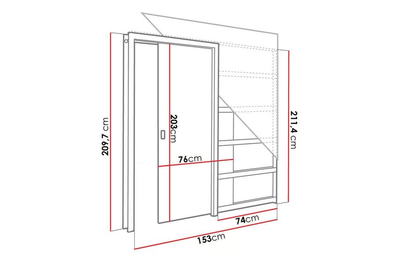 Highboard Clonmore - Brun - Förvaring - Skåp - Förvaringsskåp