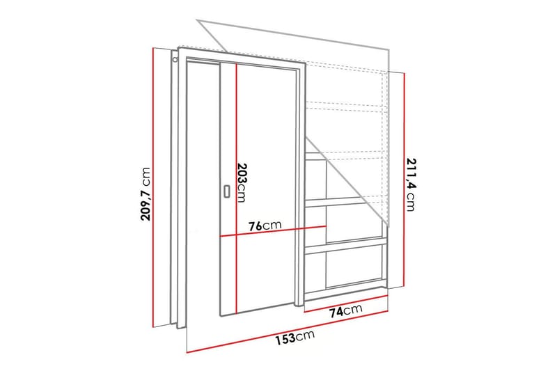 Highboard Clonmore - Grafitgrå - Förvaring - Skåp - Förvaringsskåp