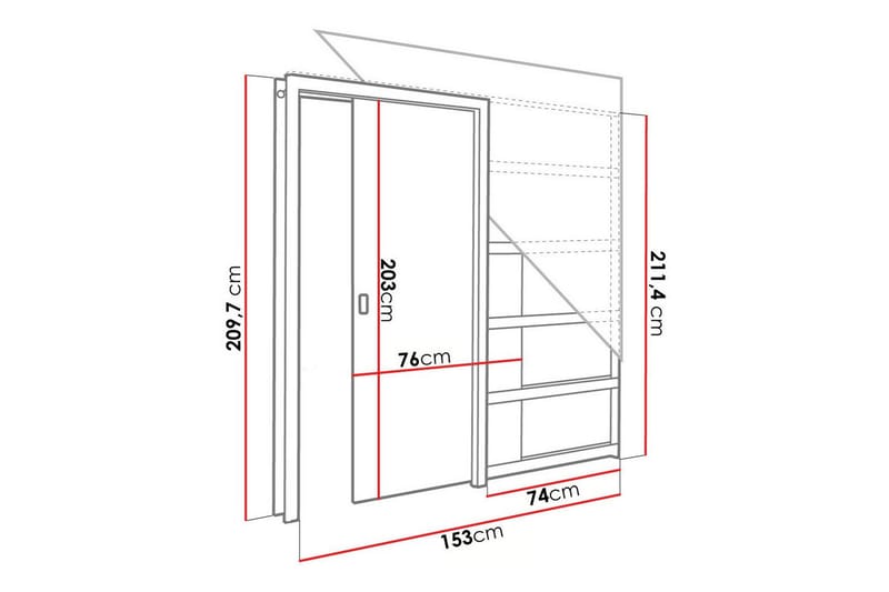 Highboard Clonmore - Mörkbrun - Förvaring - Skåp - Förvaringsskåp