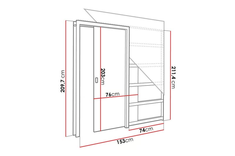 Highboard Clonmore - Vit - Förvaring - Skåp - Förvaringsskåp