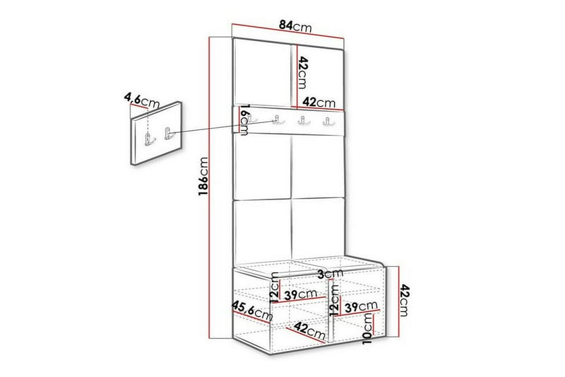 Highboard Dunvegan - Brun - Förvaring - Skåp - Förvaringsskåp