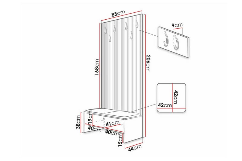 Highboard Dunvegan - Svart - Förvaring - Skåp - Förvaringsskåp