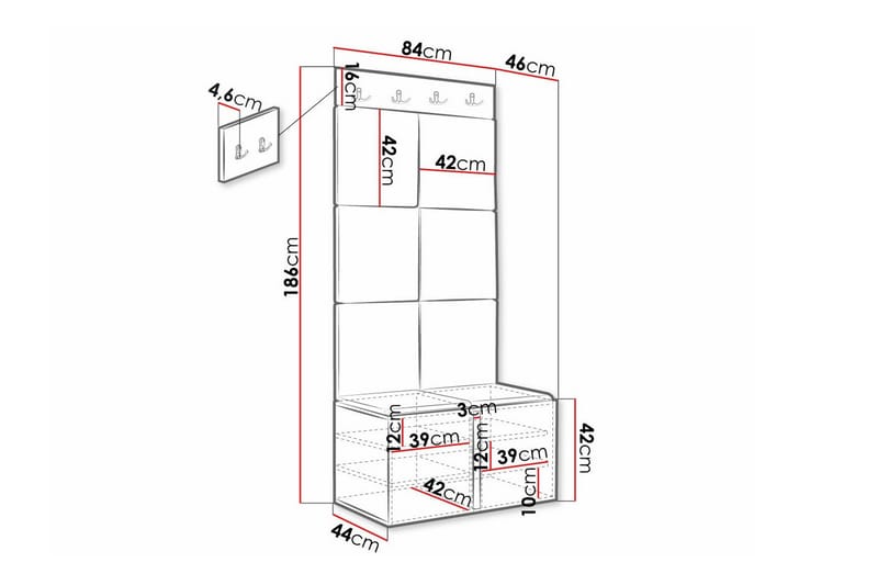 Highboard Dunvegan - Svart - Förvaring - Skåp - Förvaringsskåp