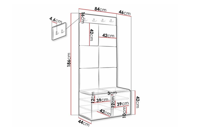 Highboard Dunvegan - Svart - Förvaring - Skåp - Förvaringsskåp