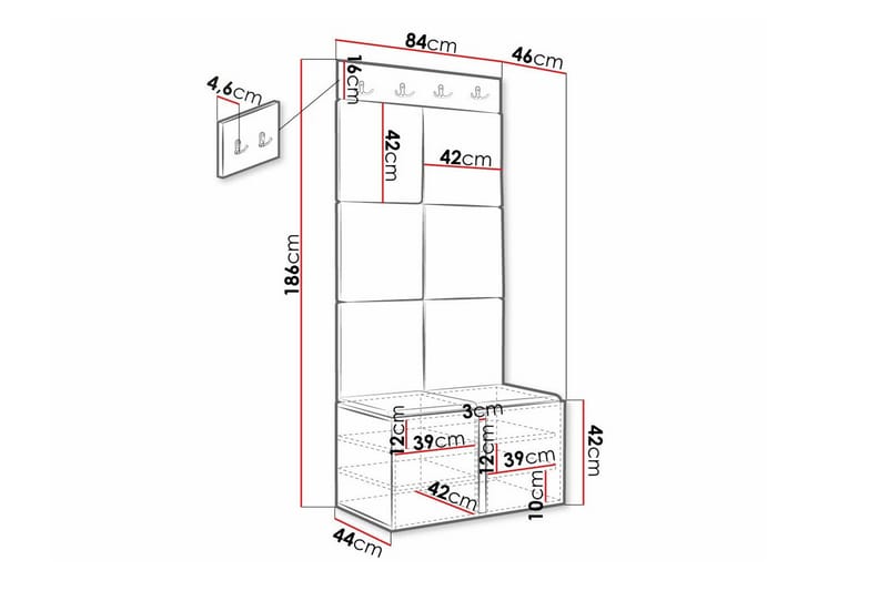 Highboard Dunvegan - Svart - Förvaring - Skåp - Förvaringsskåp