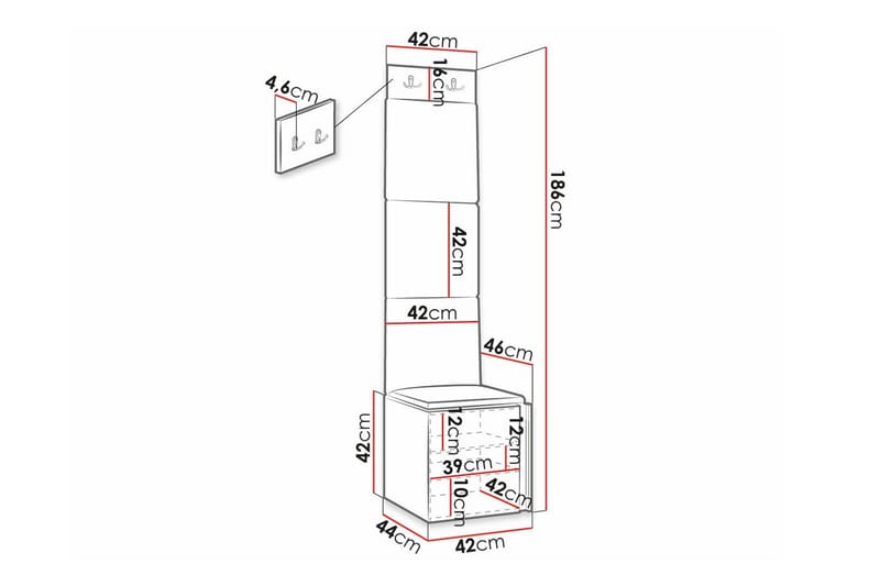 Highboard Dunvegan - Svart - Förvaring - Skåp - Förvaringsskåp