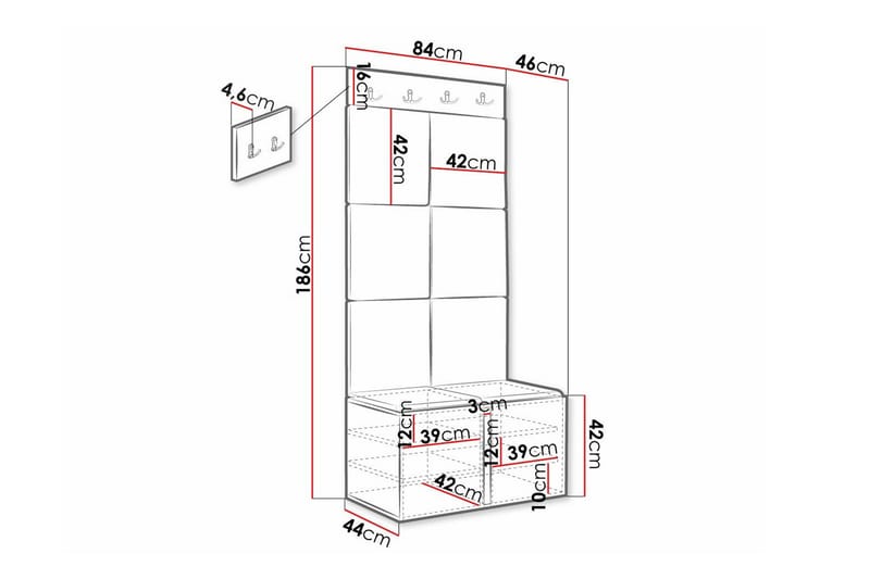 Highboard Dunvegan - Vit - Förvaring - Skåp - Förvaringsskåp