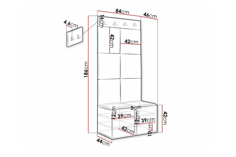 Highboard Dunvegan - Vit - Förvaring - Skåp - Förvaringsskåp