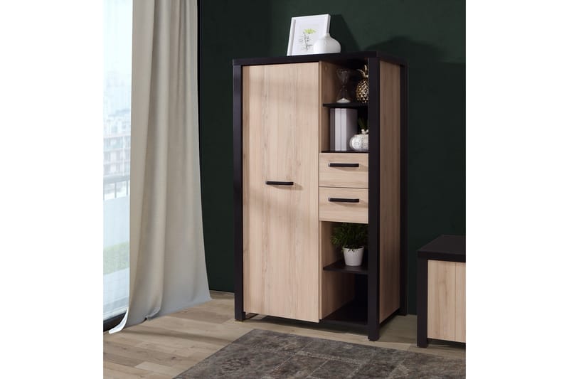 Highboard Havdar 53x91 cm - Brun/Svart - Förvaring - Skåp - Förvaringsskåp