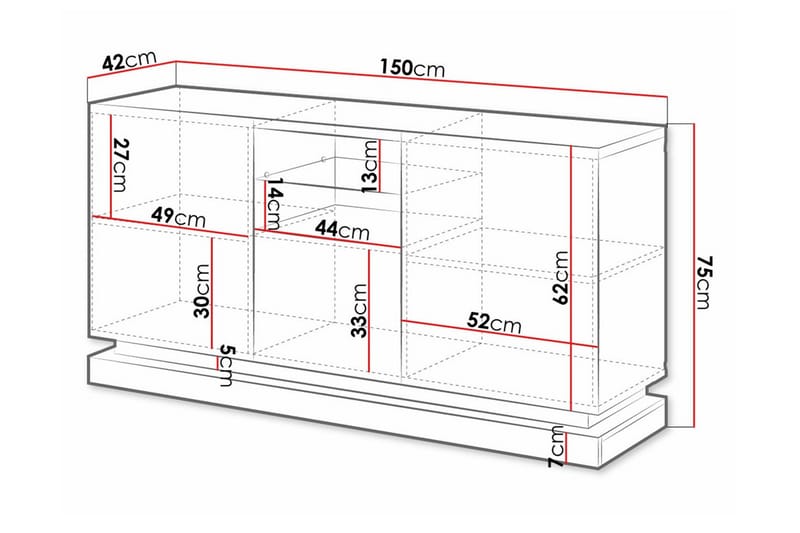 Highboard Juniskär - Svart - Förvaring - Skåp - Förvaringsskåp