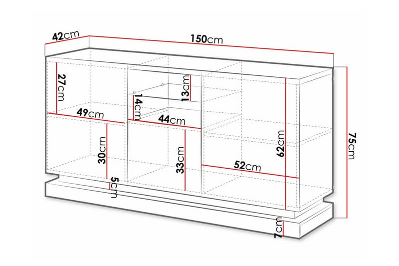 Highboard Juniskär - Svart - Förvaring - Skåp - Förvaringsskåp