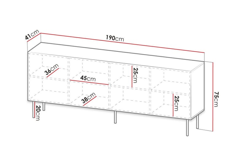 Highboard Juniskär - Svart - Förvaring - Skåp - Förvaringsskåp