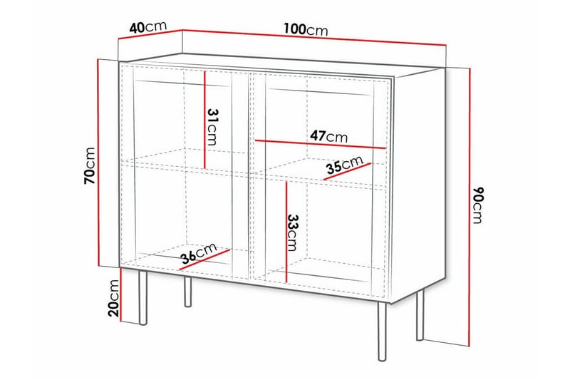 Highboard Juniskär - Svart - Förvaring - Skåp - Förvaringsskåp