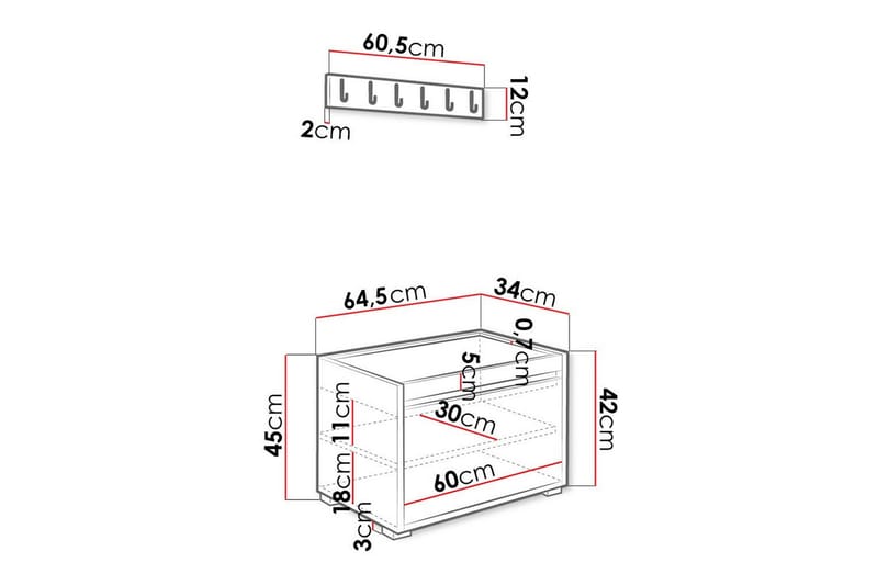 Highboard Kenmare - Vit - Förvaring - Skåp - Förvaringsskåp