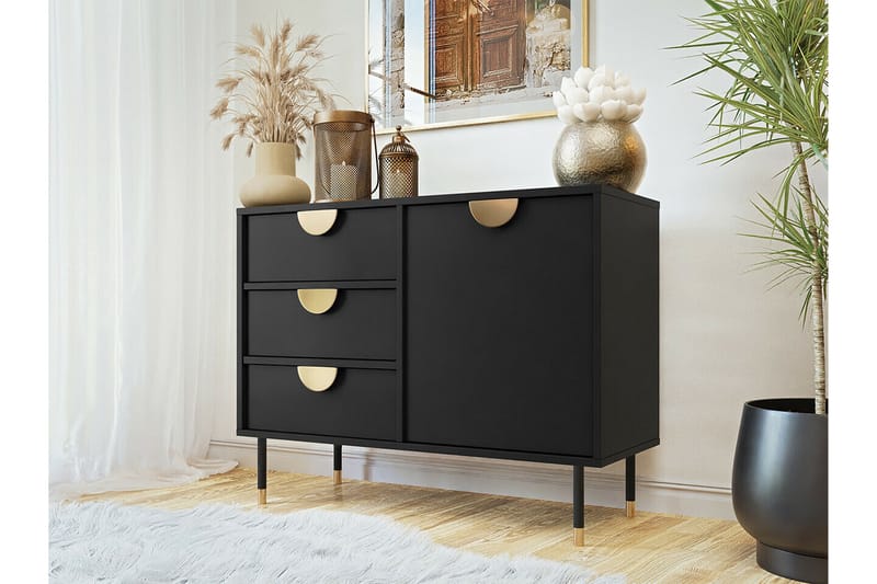 Highboard Kintore - Svart - Förvaring - Skåp - Förvaringsskåp