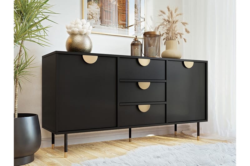 Highboard Kintore - Svart - Förvaring - Skåp - Förvaringsskåp