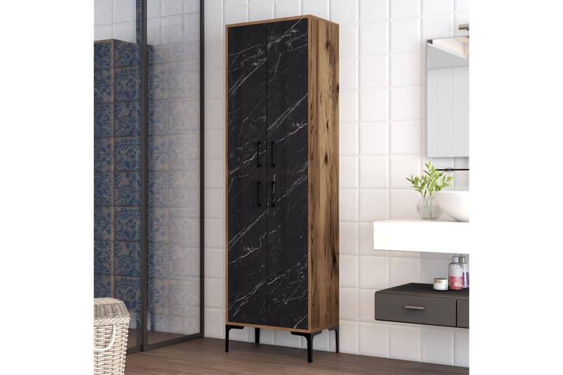 Highboard Kotzen 60x35 cm - Mörkbrun/Svart - Förvaring - Skåp - Förvaringsskåp