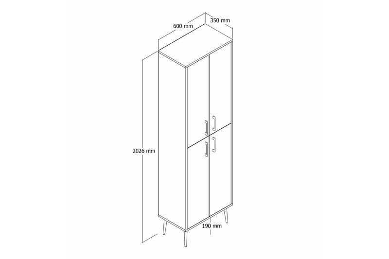 Highboard Kotzen - Guld/Vit - Förvaring - Skåp - Förvaringsskåp