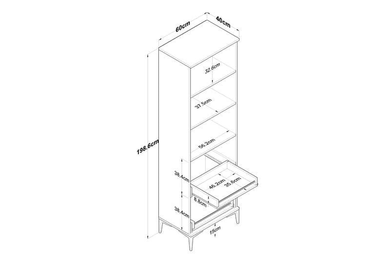 Highboard Manorma - Vit - Förvaring - Skåp - Förvaringsskåp