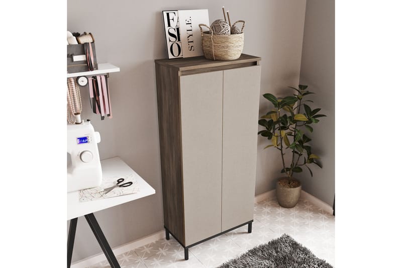 Highboard Matgum 32x60 cm - Brun/Antracit - Förvaring - Skåp - Förvaringsskåp