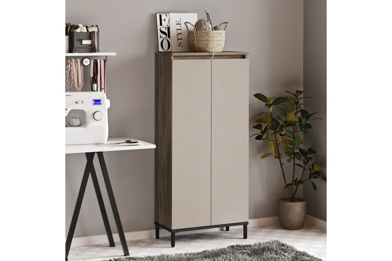 Highboard Matgum 32x60 cm - Brun/Antracit - Förvaring - Skåp - Förvaringsskåp