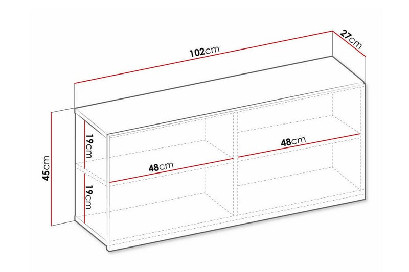 Highboard Rathmore - Ljusbrun - Förvaring - Skåp - Förvaringsskåp