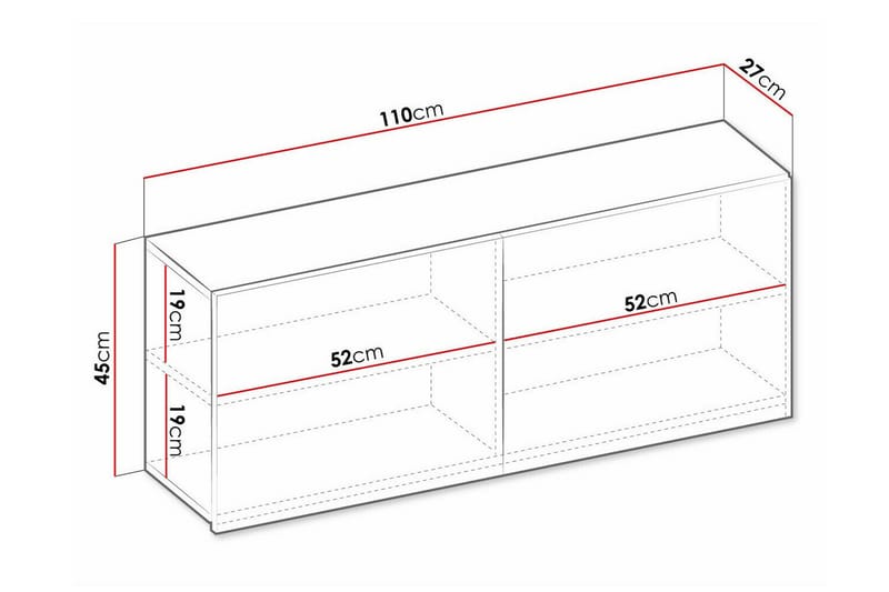 Highboard Rathmore - Ljusgrå - Förvaring - Skåp - Förvaringsskåp