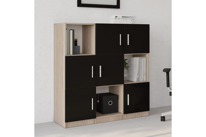 Highboard Rud 38x120 cm - Natur/Svart - Förvaring - Skåp - Förvaringsskåp