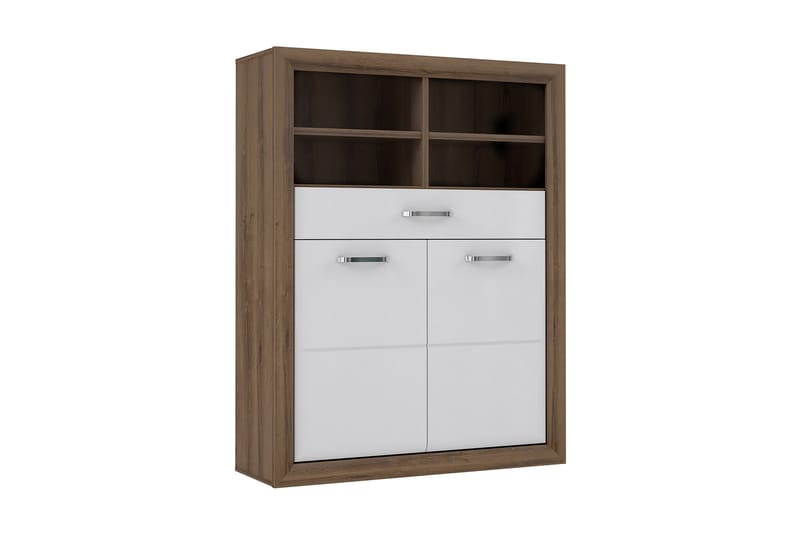 Highboard Smolyan 35x103 cm - Brun/Vit - Förvaring - Skåp - Förvaringsskåp