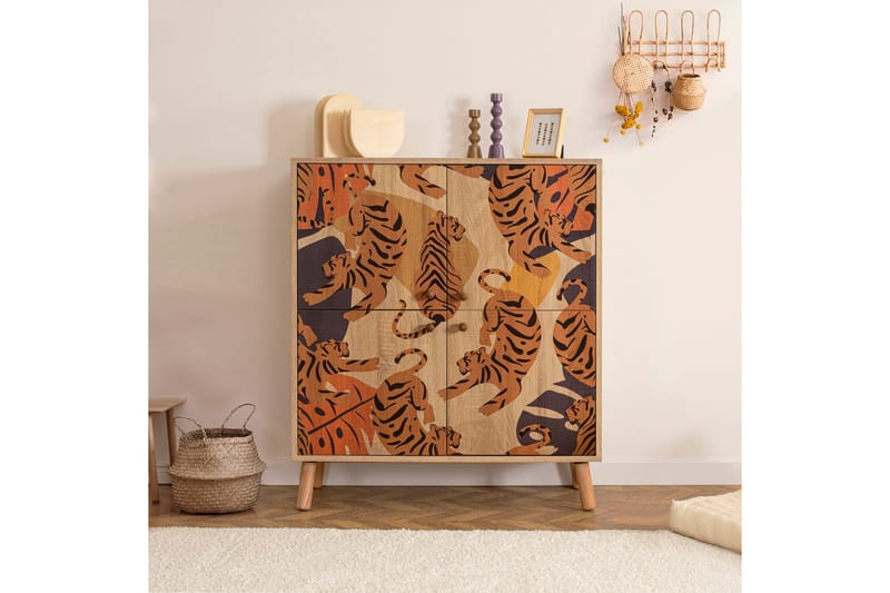 Highboard Tigris 95x111 cm Flerfärgad - Hanah Home - Förvaring - Skåp - Förvaringsskåp