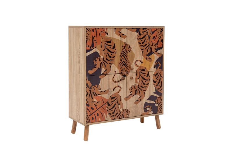 Highboard Tigris 95x111 cm Flerfärgad - Hanah Home - Förvaring - Skåp - Förvaringsskåp