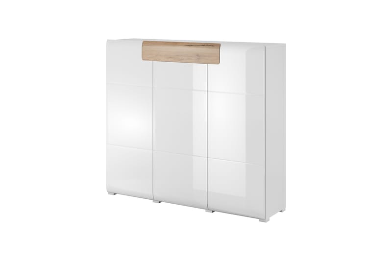 Highboard Torrao 39x147 cm - Vit/Natur - Förvaring - Skåp - Förvaringsskåp