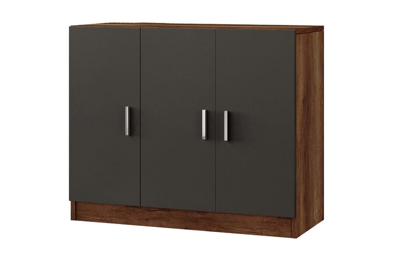 Highboard Tully 38x89 cm - Teak/Antracit - Förvaring - Skåp - Förvaringsskåp