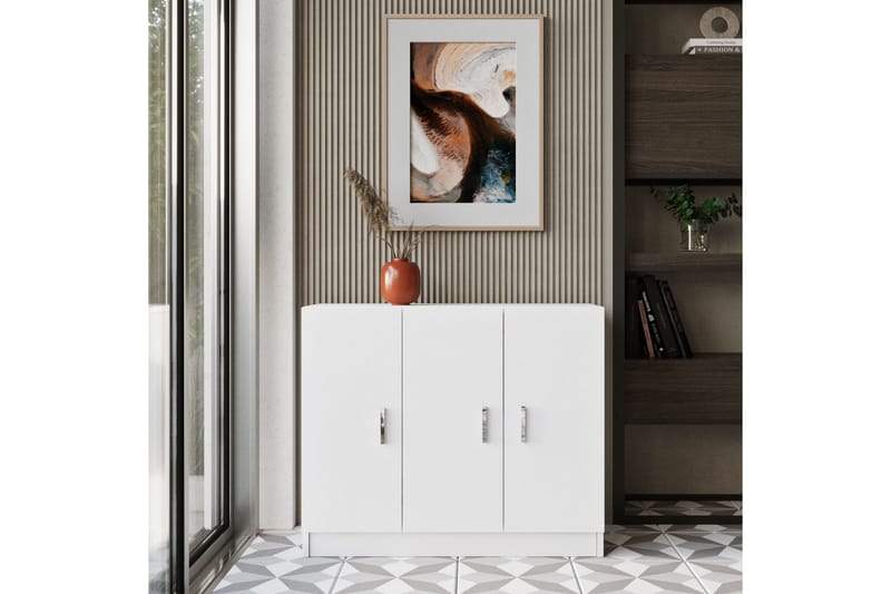 Highboard Tully 38x89 cm - Vit - Förvaring - Skåp - Förvaringsskåp