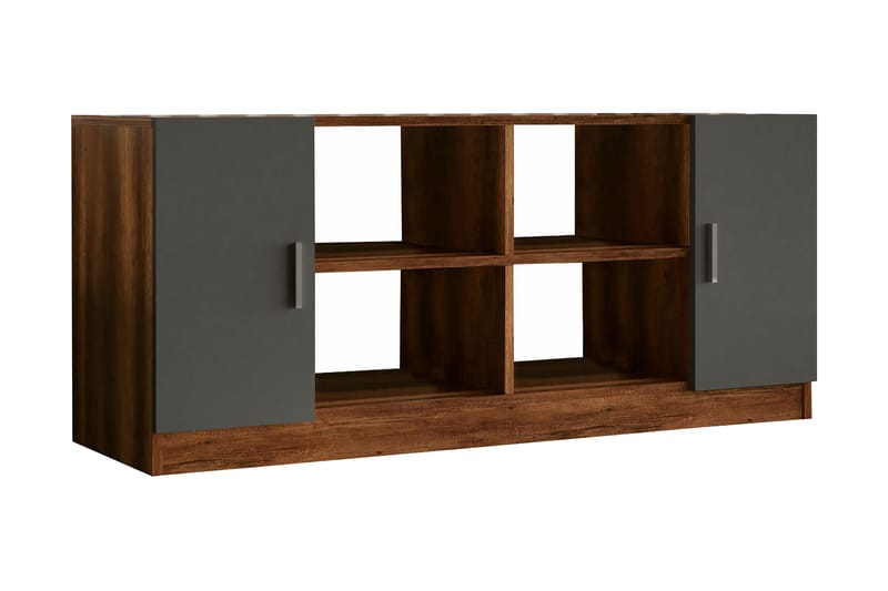 Highboard Tully 46x140 cm - Teak/Antracit - Förvaring - Skåp - Förvaringsskåp