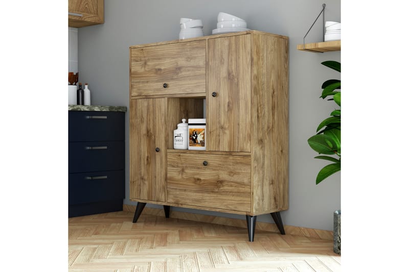 Highboard Zevenhoven 35x105 cm - Valnöt - Förvaring - Skåp - Förvaringsskåp