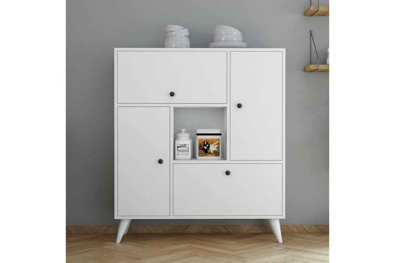 Highboard Zevenhoven 35x105 cm - Vit - Förvaring - Skåp - Förvaringsskåp