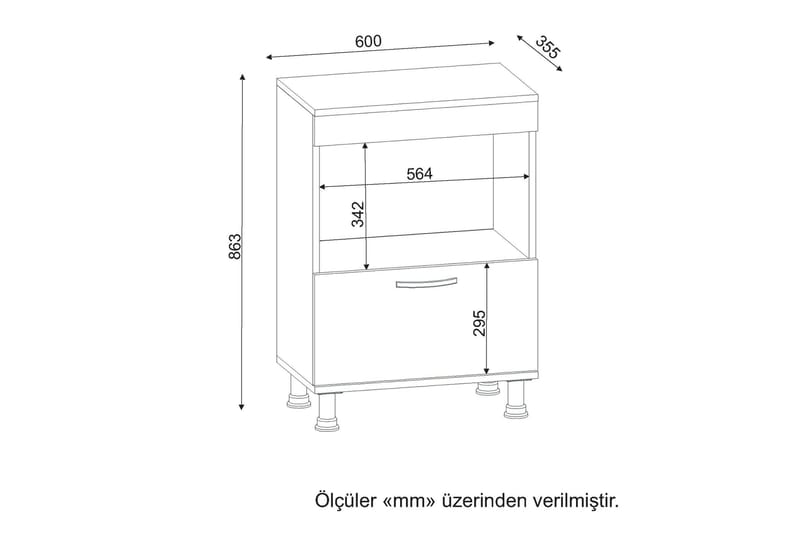 Köksskåp Chesko 60 cm - Vit - Förvaring - Skåp - Förvaringsskåp