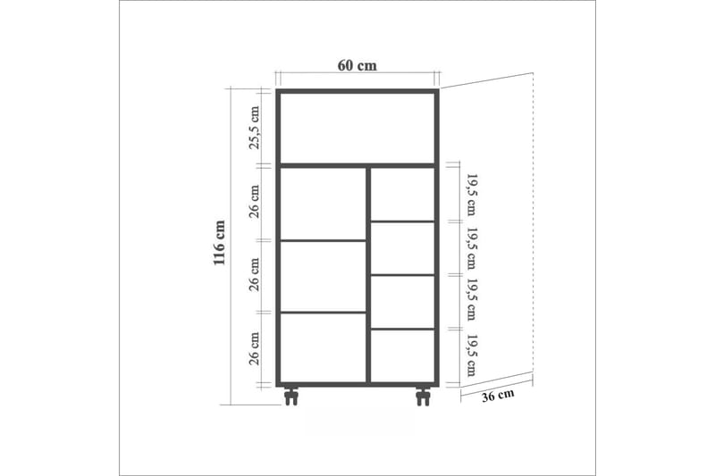 Köksskåp Kicker 116 cm - Trä|natur - Förvaring - Skåp - Förvaringsskåp