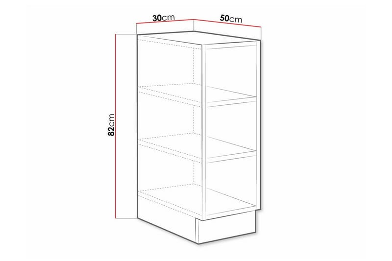 Köksskåp Templemore 30 cm - Vit - Förvaring - Skåp - Förvaringsskåp